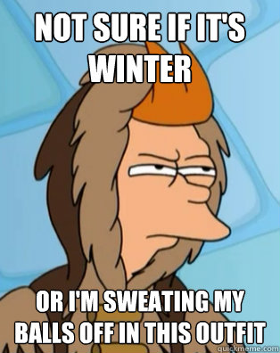 not sure if it's winter or i'm sweating my balls off in this outfit - not sure if it's winter or i'm sweating my balls off in this outfit  Frosty fry