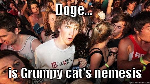                     DOGE...                         IS GRUMPY CAT'S NEMESIS   Sudden Clarity Clarence