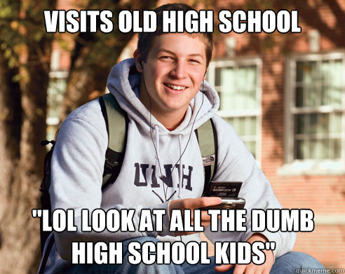 visits old high school 