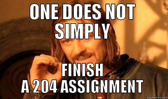 ONE DOES NOT SIMPLY FINISH A 204 ASSIGNMENT Boromir