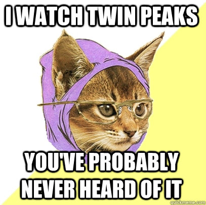 I watch Twin peaks You've probably never heard of it  Hipster Kitty