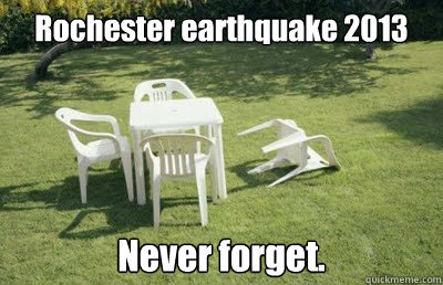 Rochester earthquake 2013 Never forget.   Va earthquake