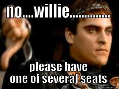 NO....WILLIE.............. PLEASE HAVE ONE OF SEVERAL SEATS Downvoting Roman