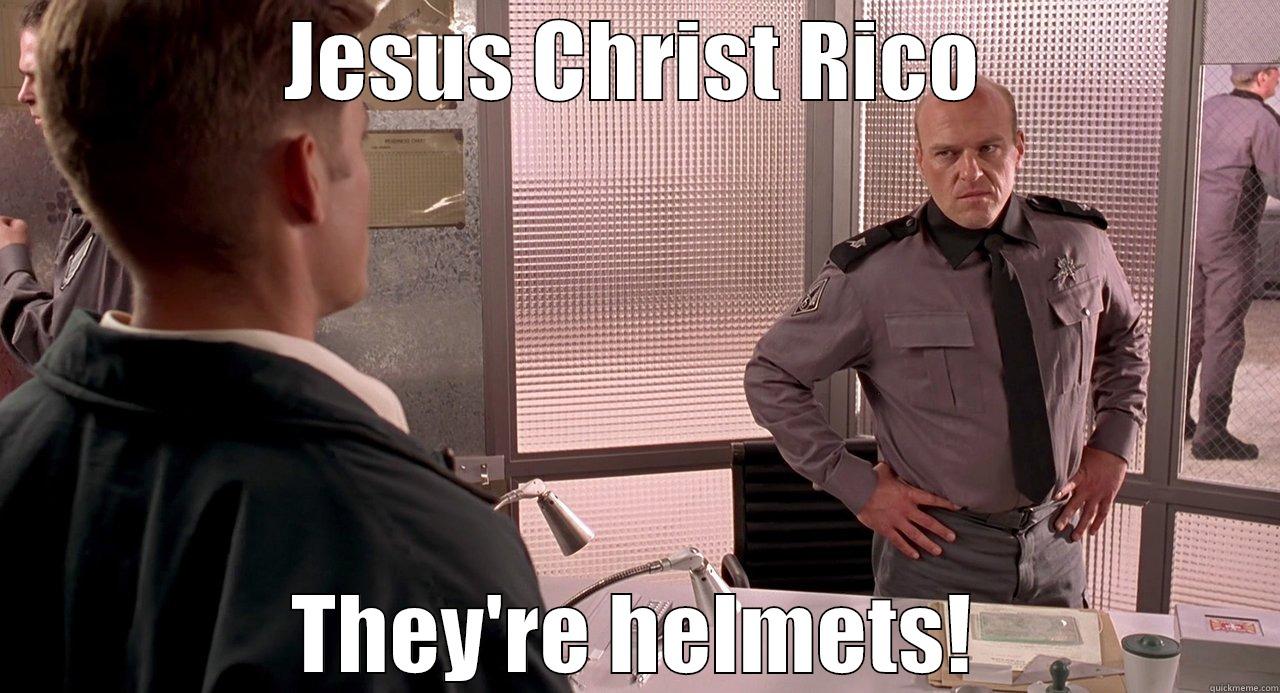JESUS CHRIST RICO THEY'RE HELMETS! Misc