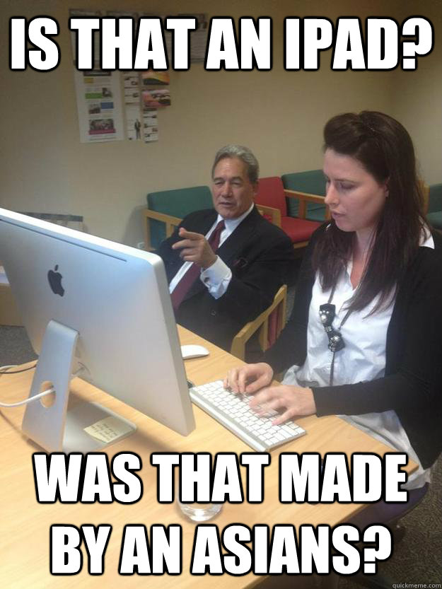 IS that an ipad? Was that made by an asians?  