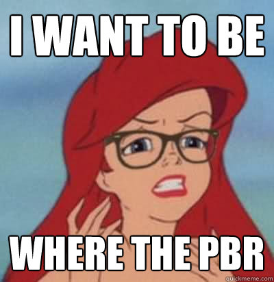 I want to be where the PBR  Hipster Ariel