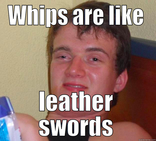 WHIPS ARE LIKE LEATHER SWORDS 10 Guy