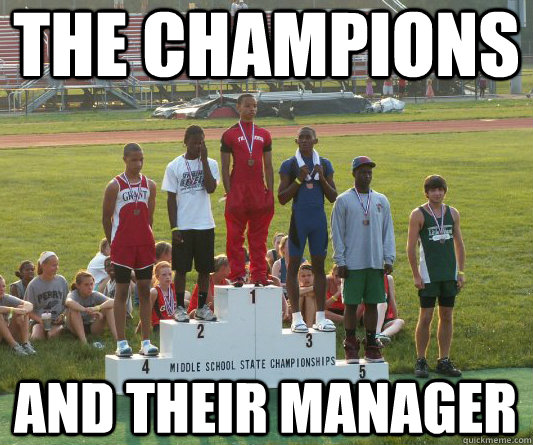 The champions And their manager  