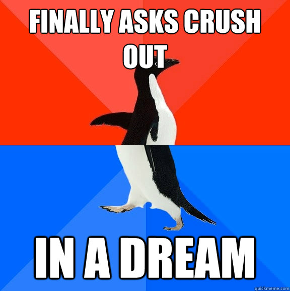 Finally asks crush out in a dream  Socially Awesome Awkward Penguin