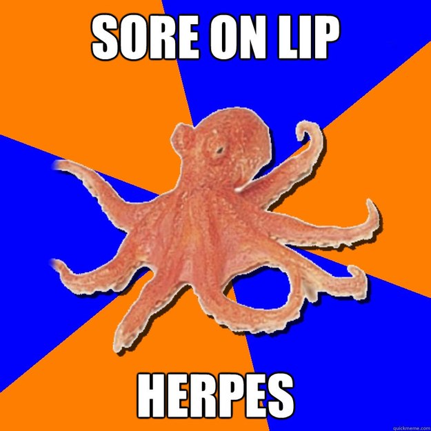 Sore on lip Herpes - Sore on lip Herpes  Online Diagnosis Octopus