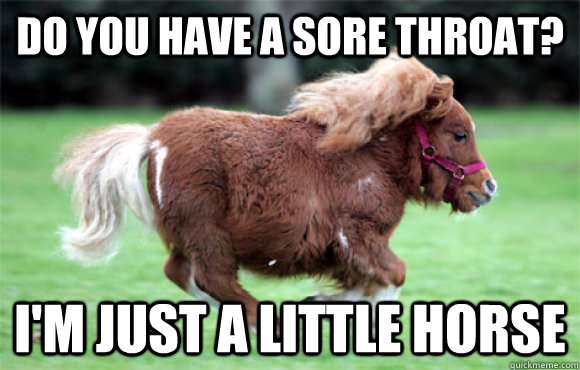 do you have a sore throat? I'm just a little horse - do you have a sore throat? I'm just a little horse  Misc