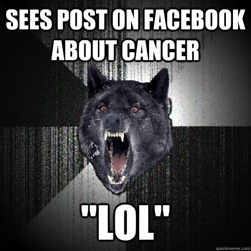 Sees post on facebook about cancer 