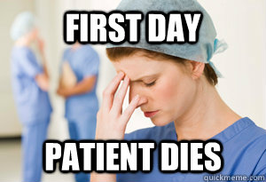 First day patient dies  