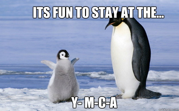 Its fun to stay at the... Y- M-C-A  