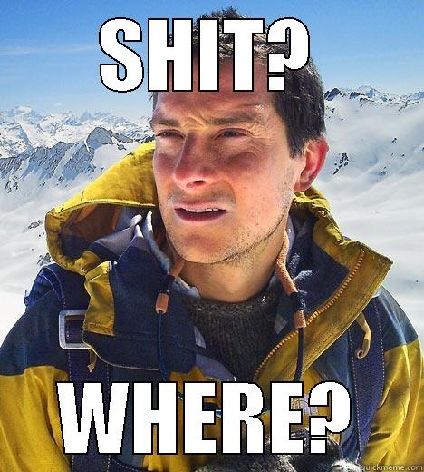 SHIT? WHERE? Bear Grylls