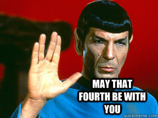May that fourth be with you  