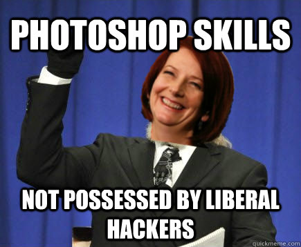 photoshop skills not possessed by liberal hackers  