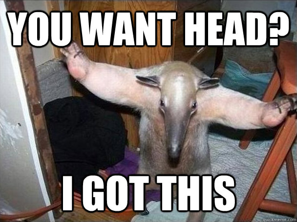 You want head? i got this  I got this