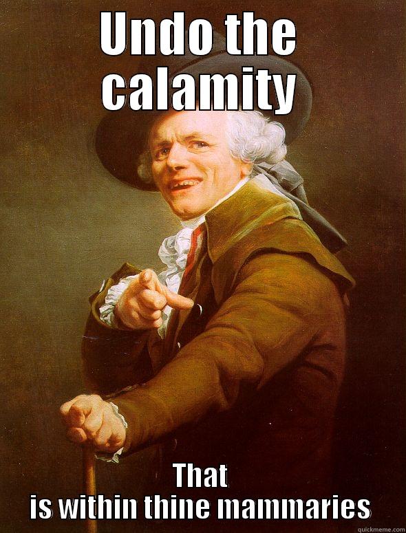 UNDO THE CALAMITY THAT IS WITHIN THINE MAMMARIES Joseph Ducreux