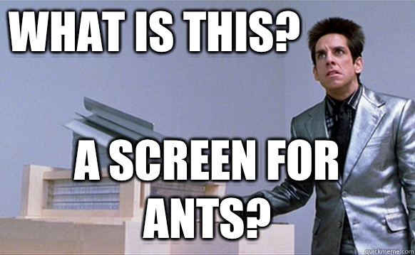 What is this? a screen for ants? - What is this? a screen for ants?  Zoolander Ants