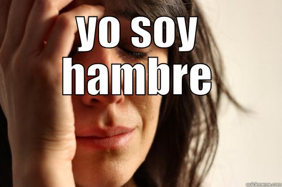 YO SOY HAMBRE  First World Problems