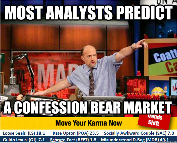 Most Analysts Predict A Confession Bear Market - Most Analysts Predict A Confession Bear Market  Jim Kramer with updated ticker