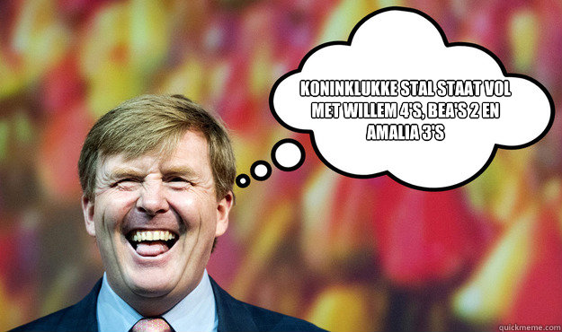 Koninklukke stal staat vol met Willem 4's, Bea's 2 en Amalia 3's  Wat denkt WimLex