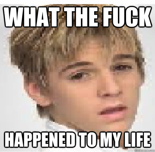 what the fuck happened to my life - what the fuck happened to my life  aaron carter new meme