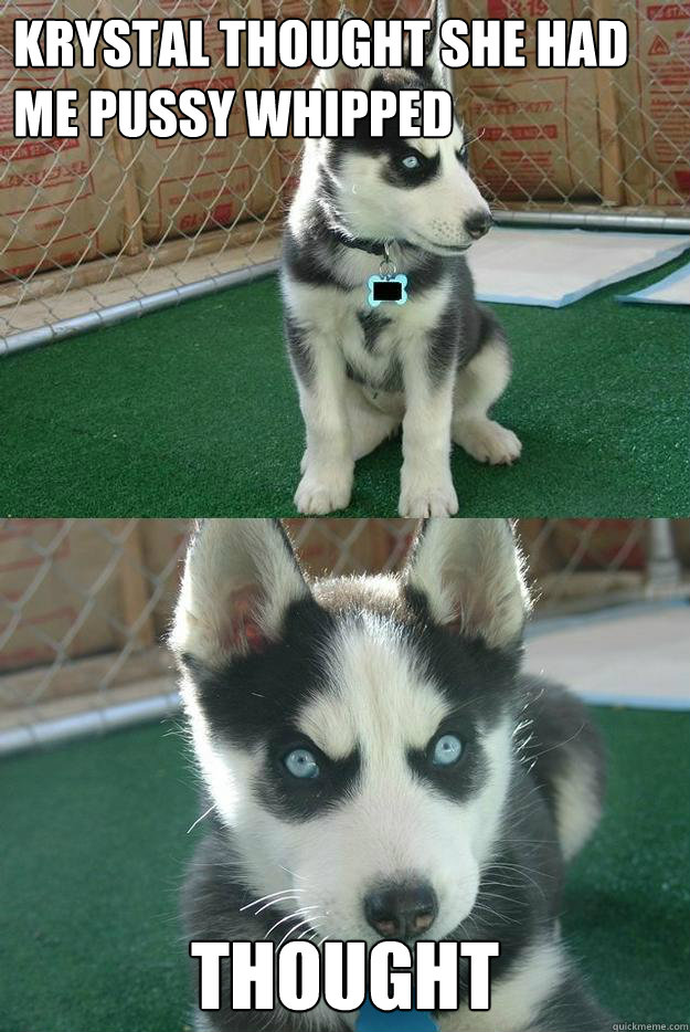 KRYSTAL THOUGHT SHE HAD ME PUSSY WHIPPED THOUGHT  Insanity puppy