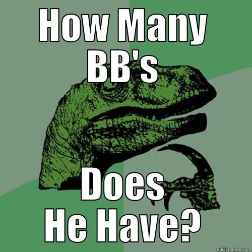 HOW MANY BB'S DOES HE HAVE? Philosoraptor