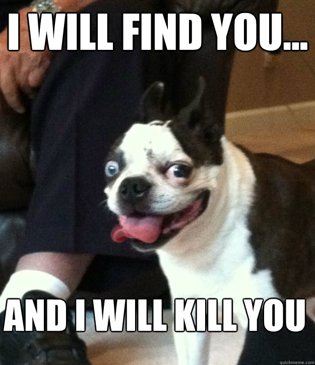 I will find you... And i will kill you  