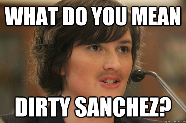 What Do you Mean Dirty Sanchez?  Slut Sandra Fluke