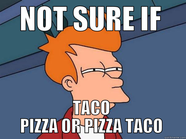 NOT SURE IF TACO PIZZA OR PIZZA TACO Futurama Fry