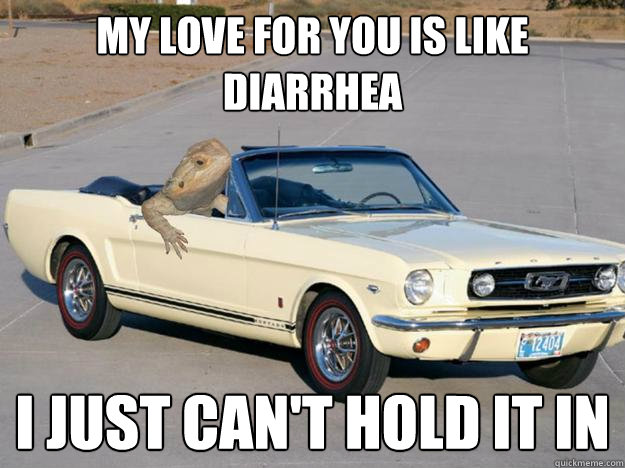 My love for you is like diarrhea I just can't hold it in  Pickup Dragon