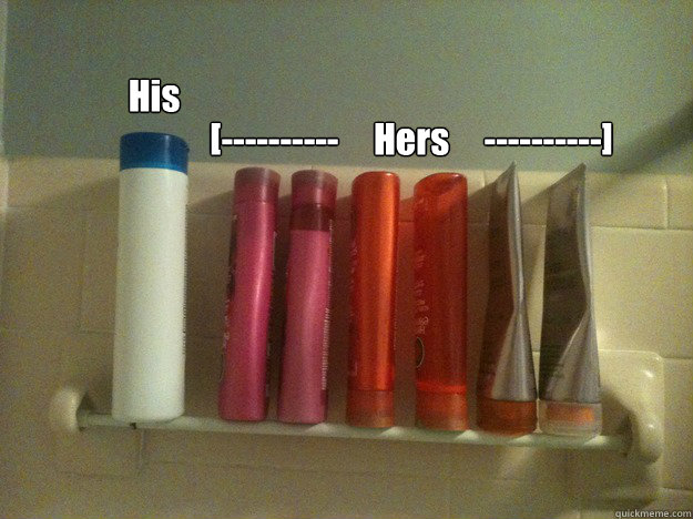 His [----------     Hers     ----------]  His vs Hers