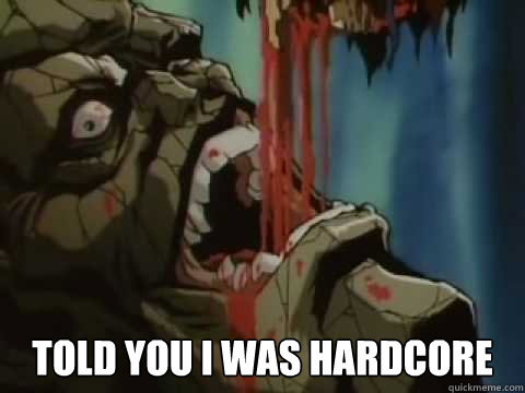  Told you I was hardcore  Hardcore