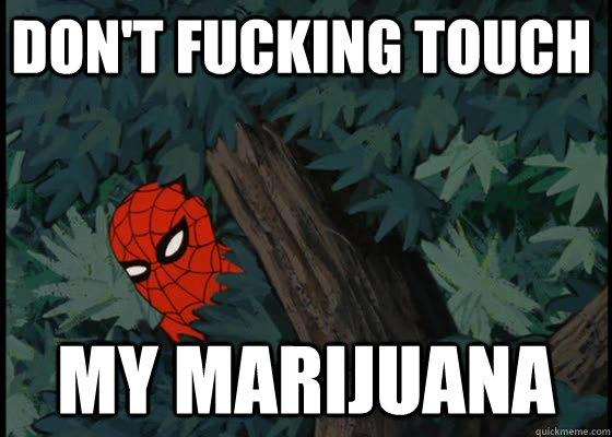 Don't fucking touch  my marijuana  60s Spiderman