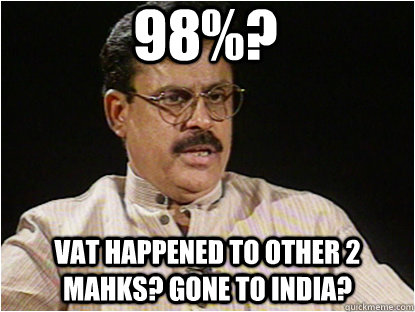 98%? Vat happened to other 2 mahks? Gone to India?  Typical Indian Father