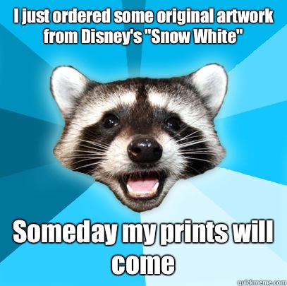 I just ordered some original artwork from Disney's 
