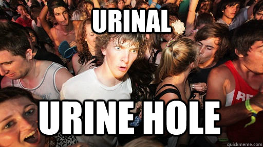 Urinal Urine Hole  Sudden Clarity Clarence