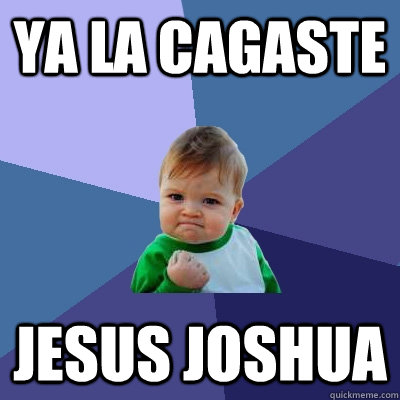 ya la cagaste jesus joshua  Success Kid