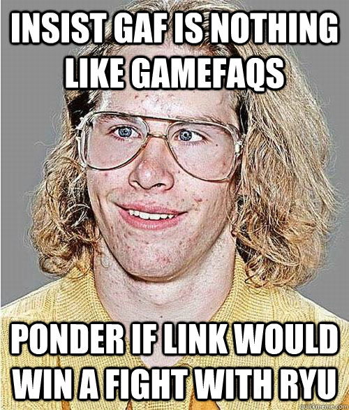 Insist GAF is nothing like GAMEFAQs Ponder if Link would win a fight with Ryu  NeoGAF Asshole