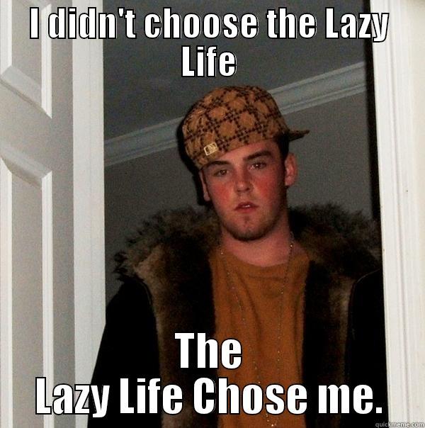 I DIDN'T CHOOSE THE LAZY LIFE THE LAZY LIFE CHOSE ME. Scumbag Steve