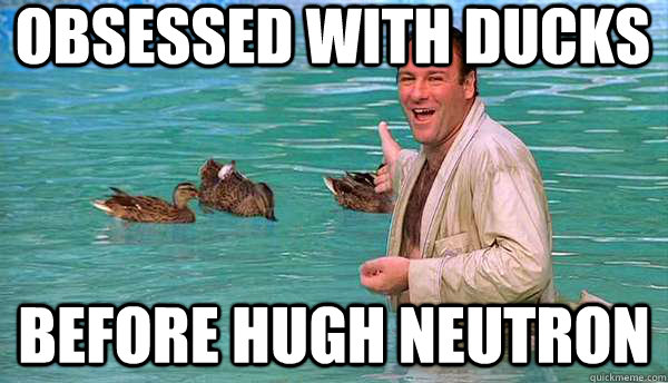 OBSESSED WITH DUCKS BEFORE HUGH NEUTRON  