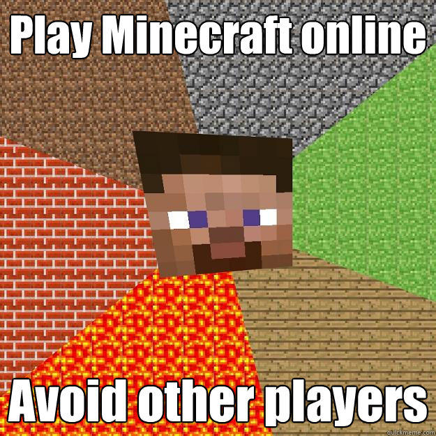 Play Minecraft online Avoid other players  Minecraft