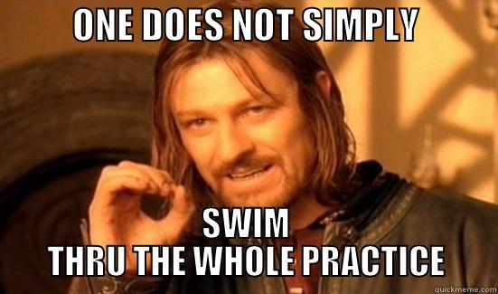           ONE DOES NOT SIMPLY            SWIM THRU THE WHOLE PRACTICE Boromir