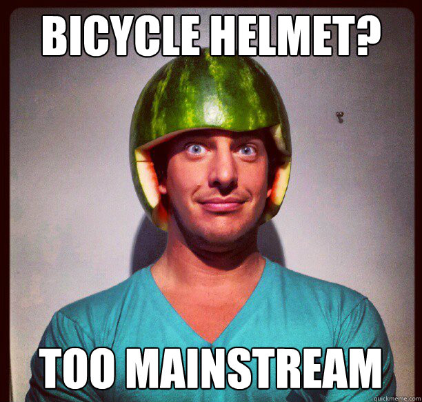 Bicycle helmet? Too mainstream - Bicycle helmet? Too mainstream  Watermelon hipster