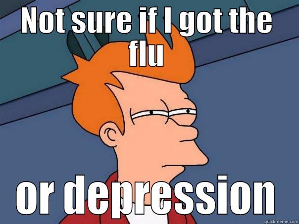 NOT SURE IF I GOT THE FLU OR DEPRESSION Futurama Fry