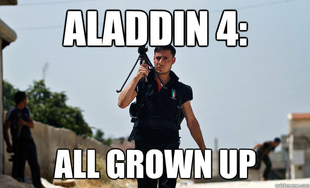 aladdin 4: all grown up  Ridiculously Photogenic Syrian Soldier