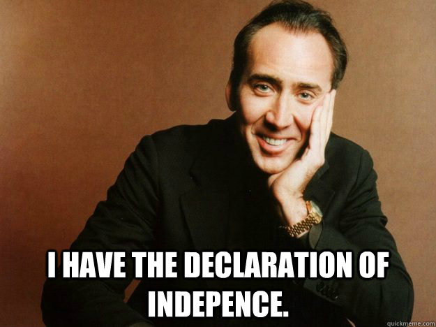  I have the Declaration of Indepence.  